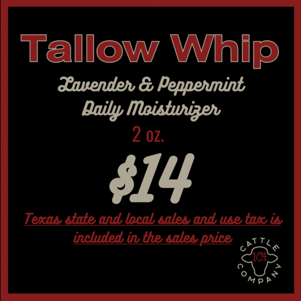 Tallow Whip (2 oz): Lavender & Peppermint